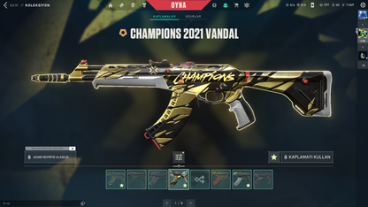 EU | 64 Skins | Champions 2021 Vandal | Reaver Knife+Reaver Vandal+Prime Vandal+Elderflame Vandal+Oni Claw+BlastX Phantom